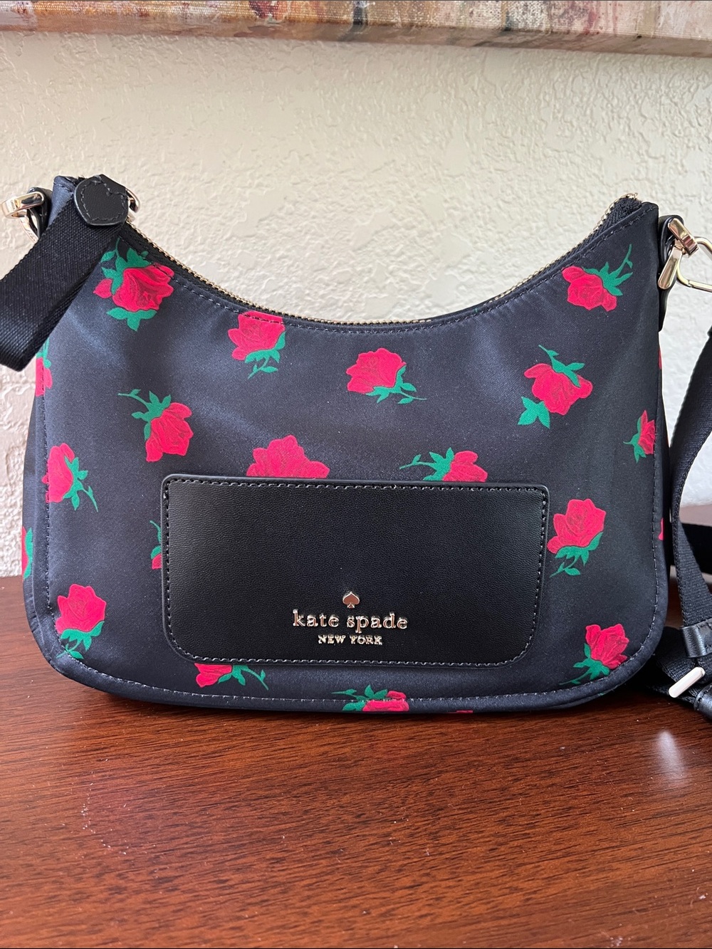 NWOT, Kate Spade New York Chelsea Rose Toss Printed Nylon Crossbody